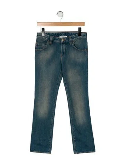 Pre-owned Chloé Mid-rise Straight Leg Jeans In Blue