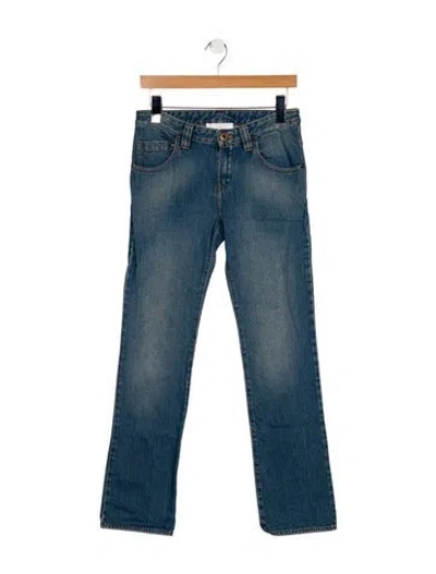 Pre-owned Chloé Mid-rise Straight Leg Jeans In Blue