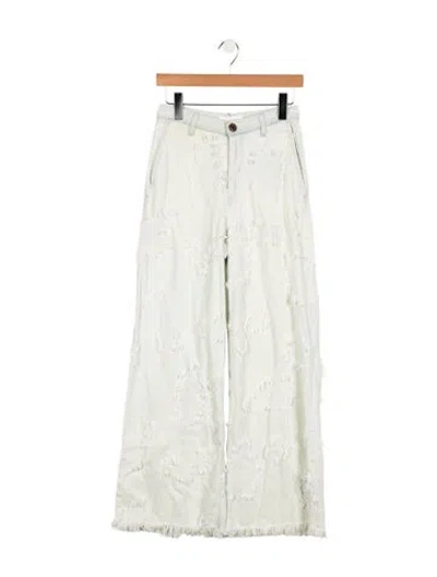 Pre-owned Chloé Mid-rise Straight Leg Jeans In Blue