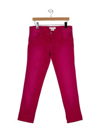 Pre-owned Chloé Mid-rise Straight Leg Jeans In Red