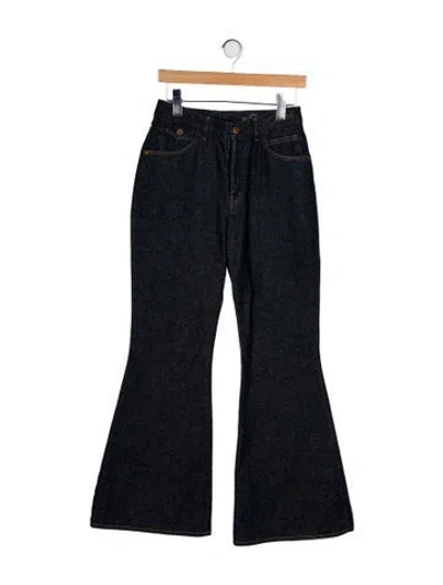 Pre-owned Chloé Mid-rise Wide Leg Jeans In Blue