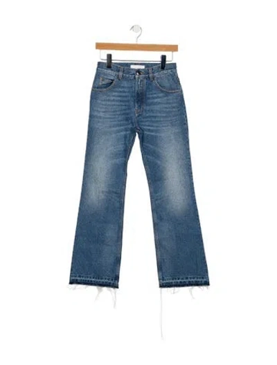 Pre-owned Chloé Mid-rise Wide Leg Jeans In Blue