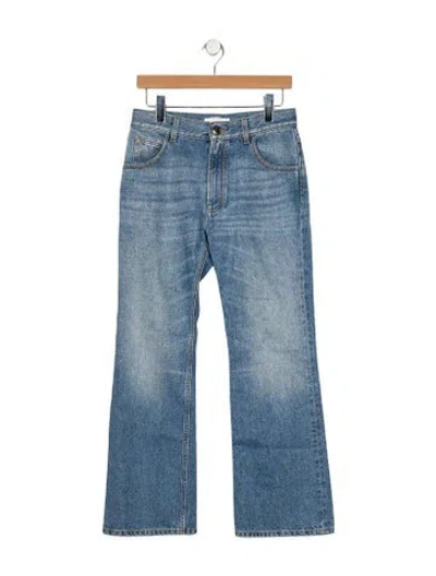 Pre-owned Chloé Mid-rise Wide Leg Jeans In Blue