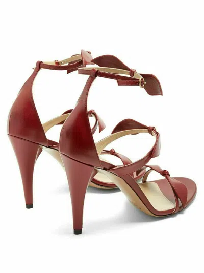 Pre-owned Chloé Chloe Mike Multi Bow Ruby Court Shoes Heels Iconic Shoes Boots Icon 6.5 In Red