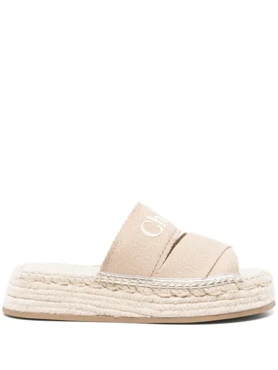 Pre-owned Chloé Mila Espadrilles Sandals In Neutral
