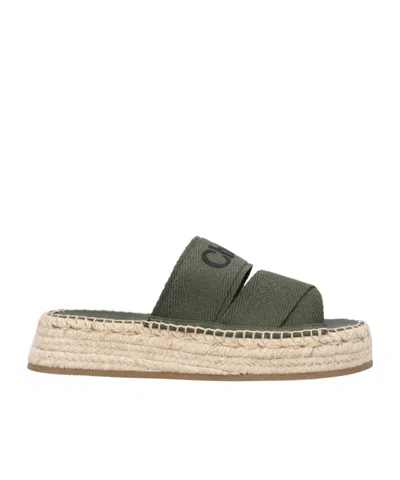 Chloé Mila Platform Slippers In Nude