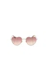 Chloé Milane Heart-frame Sunglasses In Pink