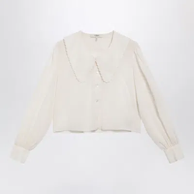 Chloé Milk White Silk Blouse