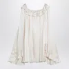 Chloé Milky White Mini Dress In Silk Women In Neutral