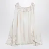 Chloé Milky White Mini Dress In Silk Women In Neutral
