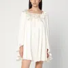 Chloé Milky White Mini Dress In Silk Women