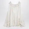Chloé Milky White Mini Dress In Silk Women In Neutral