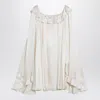 Chloé Milky White Mini Dress In Silk Women In Neutral
