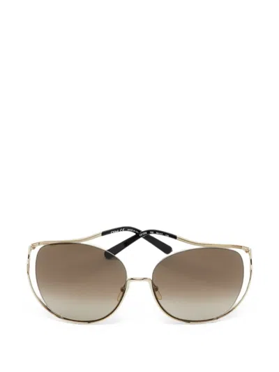 Pre-owned Chloé Milla Sunglasses In Gold
