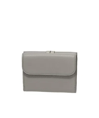 Chloé Mini Alphabet Tri-fold Wallet In Gray