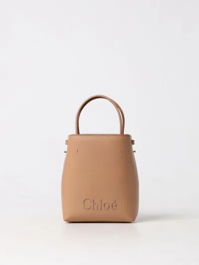 Chloé Sense Micro Tote In 米色