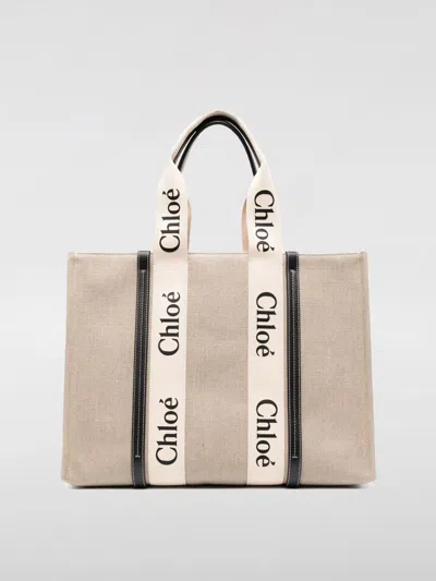 CHLOÉ TOTE BAGS CHLOÉ WOMAN COLOR BEIGE,F76961022