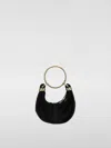 Chloé Mini Sac Hobo Bracelet Bag En Cuir Velours À Perles Femme Noir Taille Onesize 100% Peau De Chèvre In Black