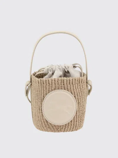 Chloé Mini Horse Medal Woven Bucket Bag In Neutral