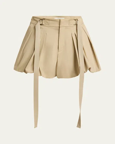 CHLOÉ MINI BALLOON COTTON GABARDINE SHORTS
