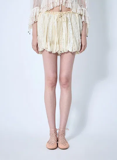 Chloé Mini Balloon Shorts In White