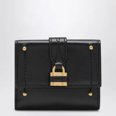 Chloé Mini Black Paddington Trifold Leather Wallet