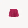 Chloé Mini Bloomer Shorts In Silk Charmeuse In Red