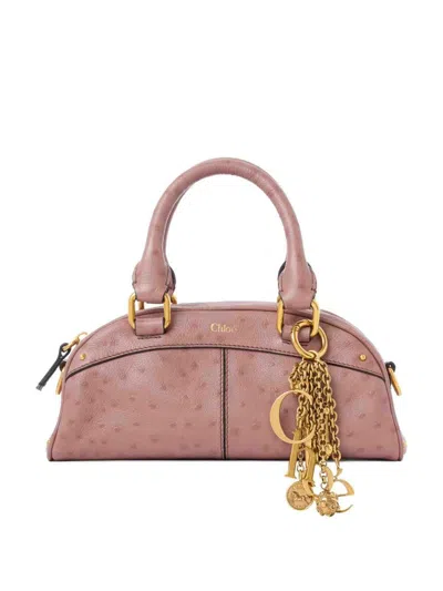 Chloé Chlo Bowling Leather Crossbody Bag In Pink
