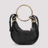 Chloé Bracelet Embellished Textured-leather Tote In Black