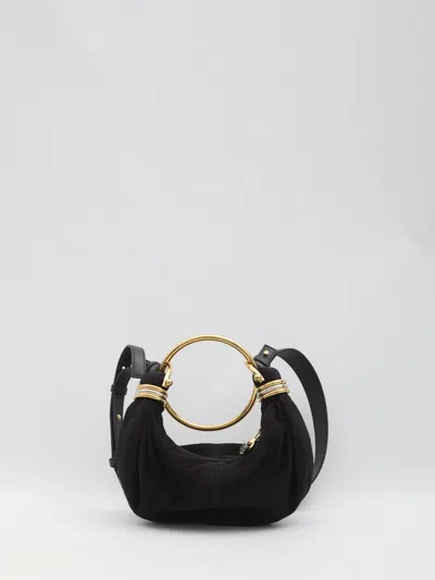 Chloé Chloe Bracelet Grained Leather Top Handle Bag In Black
