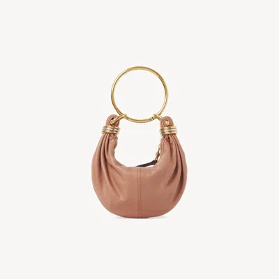 Chloé Mini Bracelet Hobo Bag In Grained Leather Orange Size Onesize 100% Bubalus Bubalis, Farmed, Coo Ital
