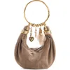Chloé Mini Bracelet Suede Hobo Bag In Brown