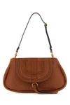 Chloé Brown Leather Marcie Clutch In Brown