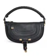 Chloé Mini Marcie Shoulder Bag In Soft Leather In Black