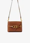 Chloé Mini Sac Bandoulière Cape Bag En Cuir Grainé Femme Brun Taille Onesize 100% Cuir De Veau In Brown