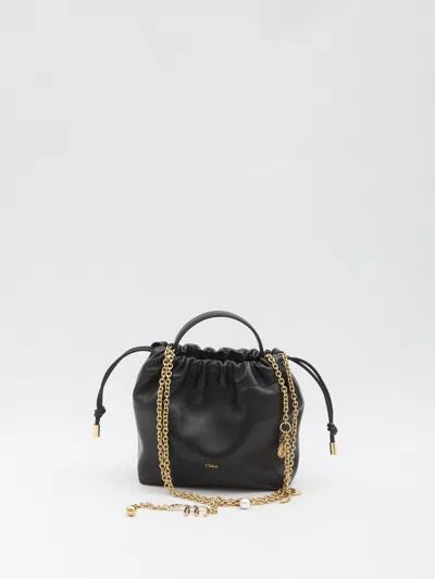 Chloé Mini Icons Shoulder Bag With Chain In Nappa Lambskin In Black