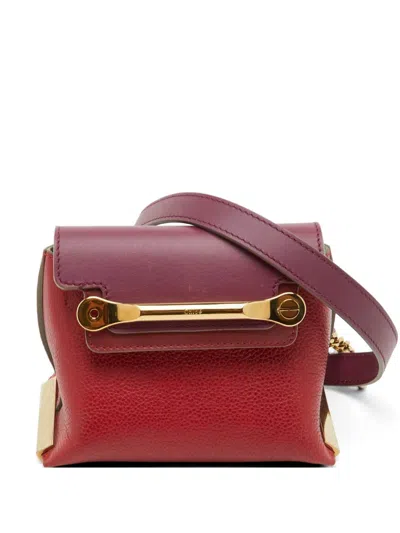 Pre-owned Chloé Mini Clare Crossbody Bag In Red