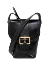 Chloé Womens Camera Mini Leather Crossbody Bag Black In Brown