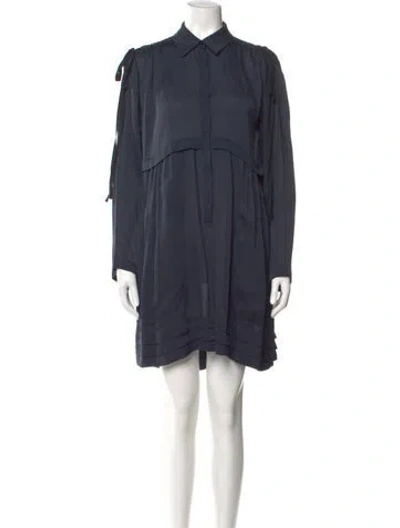 Pre-owned Chloé Mini Dress In Blue