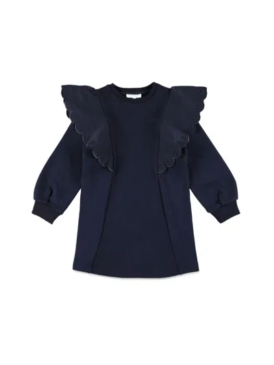 Chloé Mini Dress For Girls - Fall/winter 2024 Collection In Black