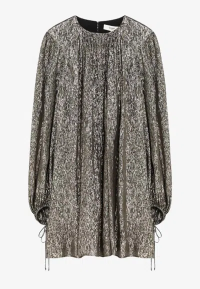 CHLOÉ MINI DRESS IN LAMÉ SILK BLEND