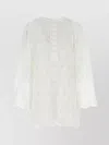 Chloé Mini Dress With Flared Sleeves And Scalloped Hem In White