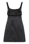 Chloé Mini Dress Without Sleeves In Washed Technical Satin In Black