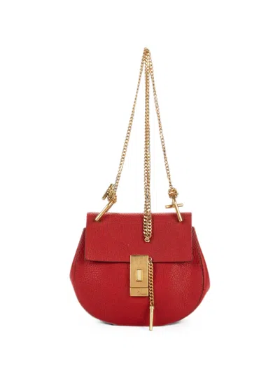 Pre-owned Chloé Mini Drew Cross Body Bag In Red