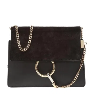Chloé Mini Faye Chain Bag In Black