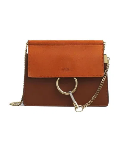 Chloé Mini Faye Chain Bag In Brown