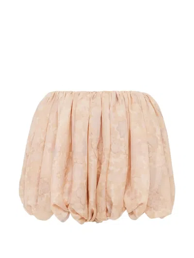 Chloé Mini Floral-print Balloon Shorts In Pink