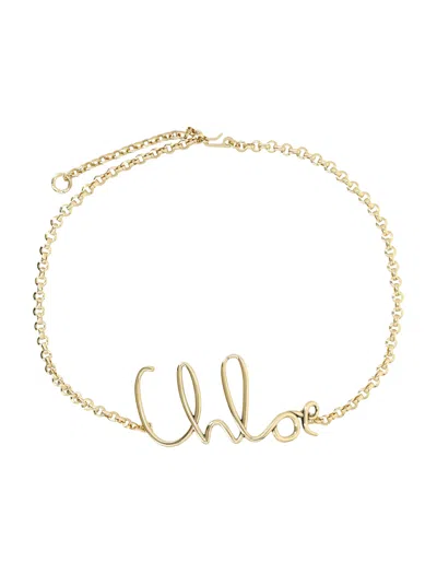 Chloé Mini Gold Chain Belt With Interlocking Links