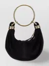 Chloé Chloe Bracelet Suede Top Handle Bag In Black