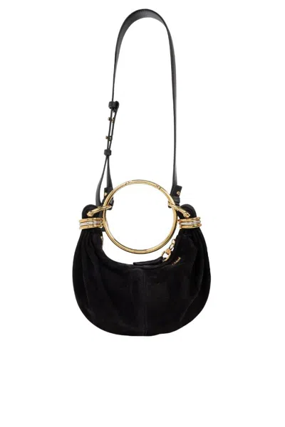 Chloé Mini Hobo Handbag In Black